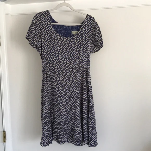 Ann Taylor Blue and White Midi Dress - Picture 1 of 4